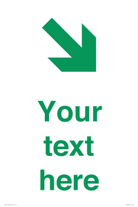 Custom Safe Condition inverse: Green Down right arrow